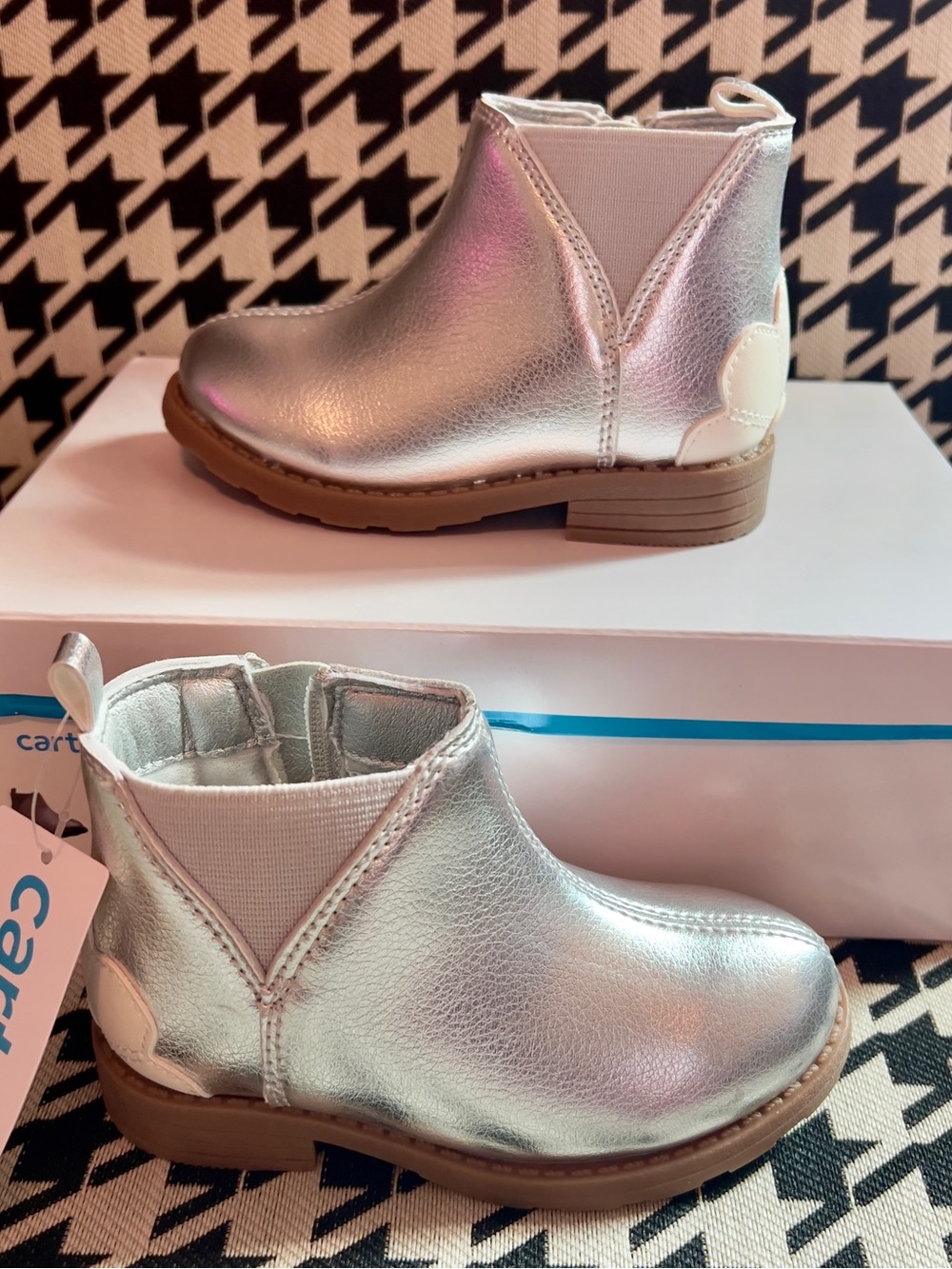 Carter's Toddler Girls Elia Silver Daisy Boots